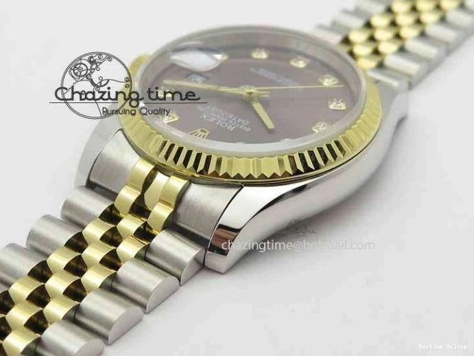 0510 DateJust 116234 SS YG BP Best Edition Gray Dial Diam Markers On SS YG Bracelet SA ZipUp 3745